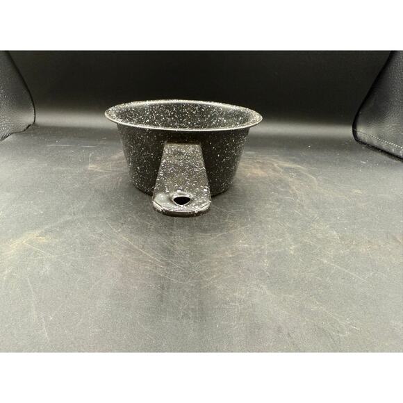 Vintage Black Speckled Enamelware Pot – 6.5” Retro Pan & Kettle-Rustic - Picture 7 of 9